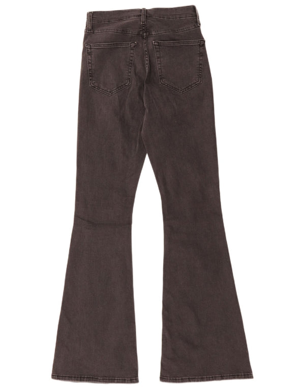 Topshop Womens Jamie Flared Jeans W28 L32 Grey Cotton
