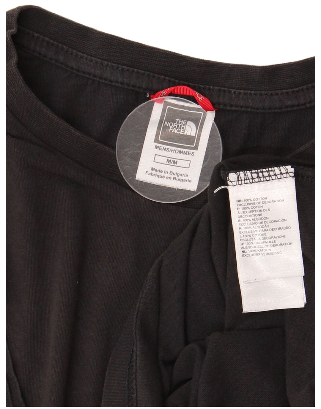 The North Face Mens T-Shirt Top Medium Black Cotton
