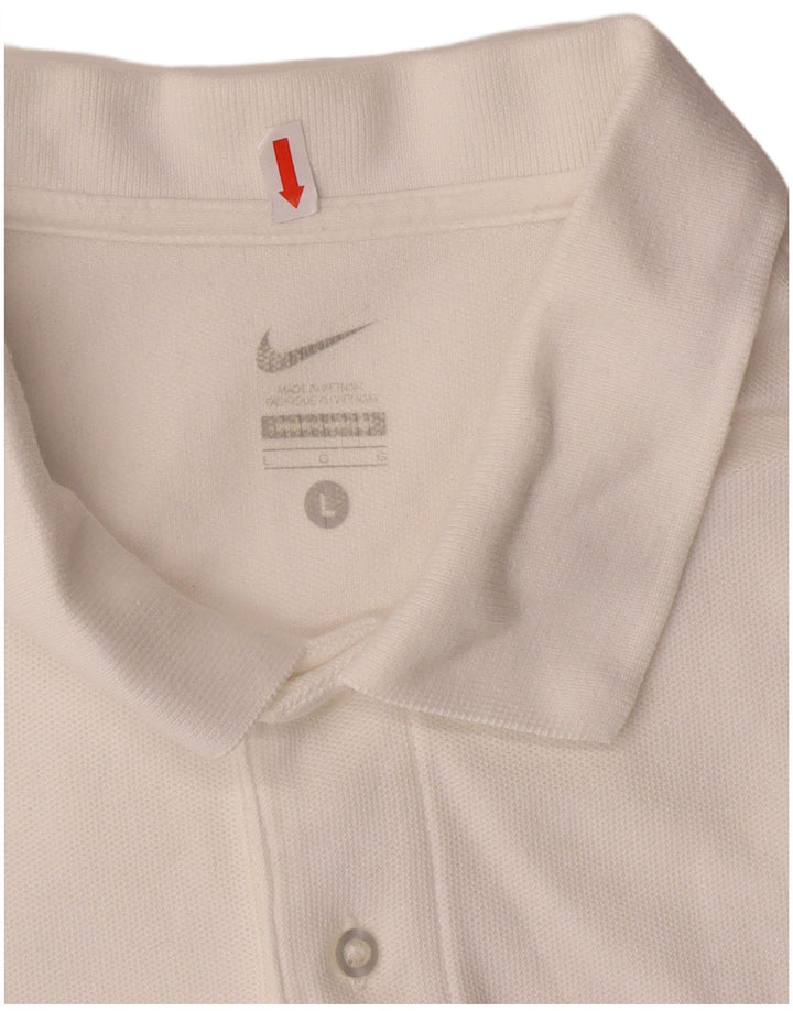NIKE Mens Polo Shirt Large White