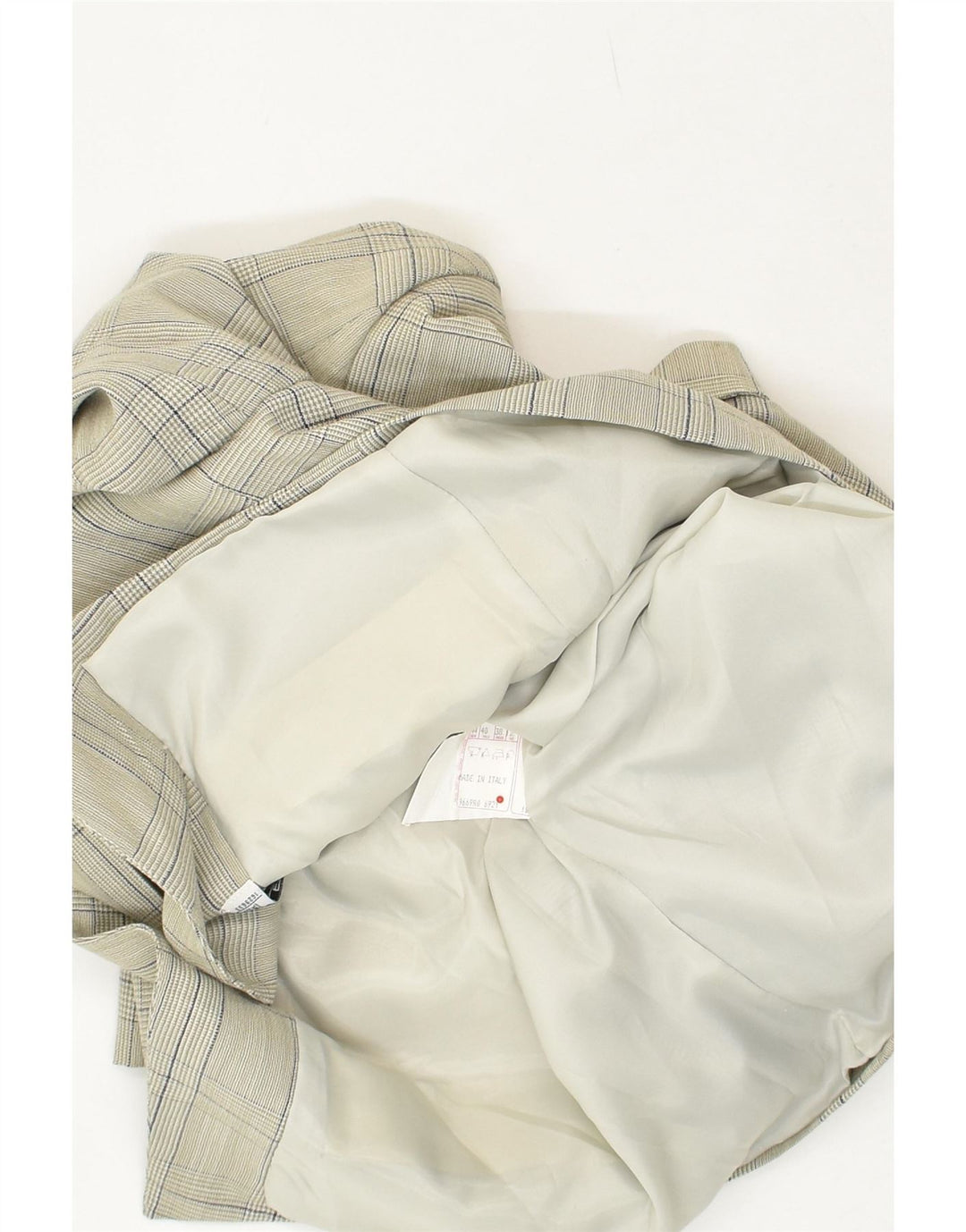 VINTAGE Womens 1 Button Blazer Jacket UK 12 Medium  Grey Check New Wool