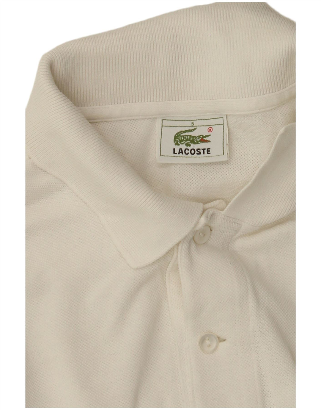 LACOSTE Mens Polo Shirt Size 5 Large Beige