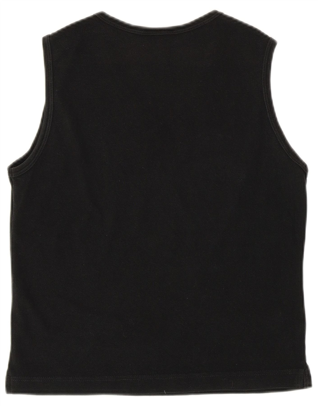 Lacoste Womens Crop Vest Top Size 42 Large Black