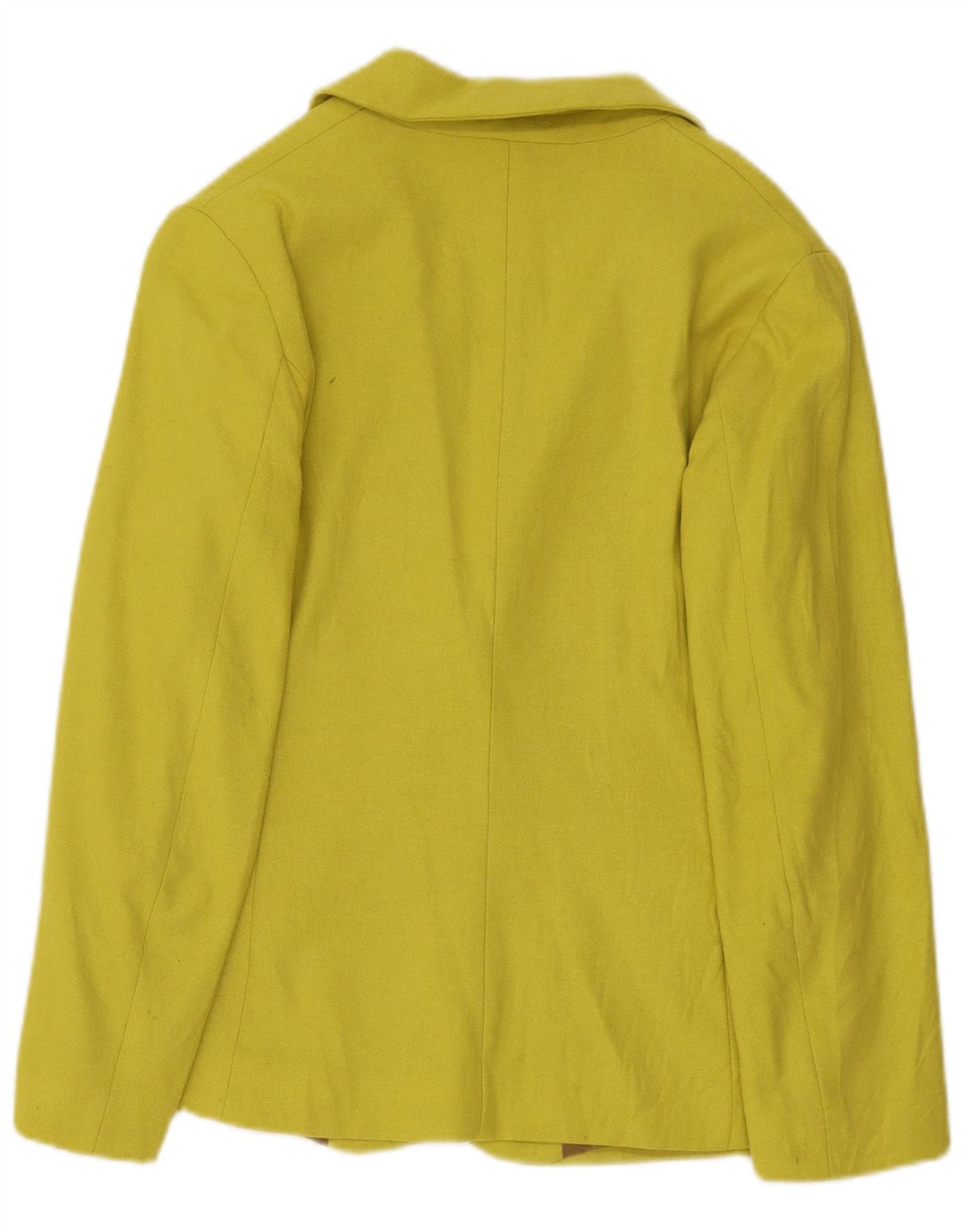 Niu Womens 1 Button Blazer Jacket UK 14 Medium Yellow Polyester