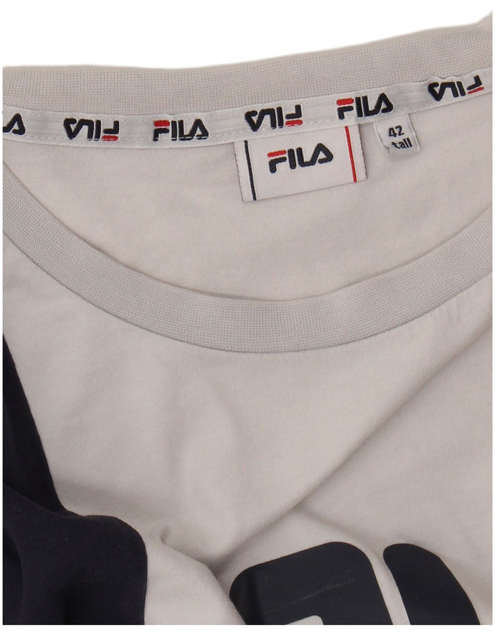 FILA Womens Graphic T-Shirt Top IT 42 Medium Multicoloured Colourblock