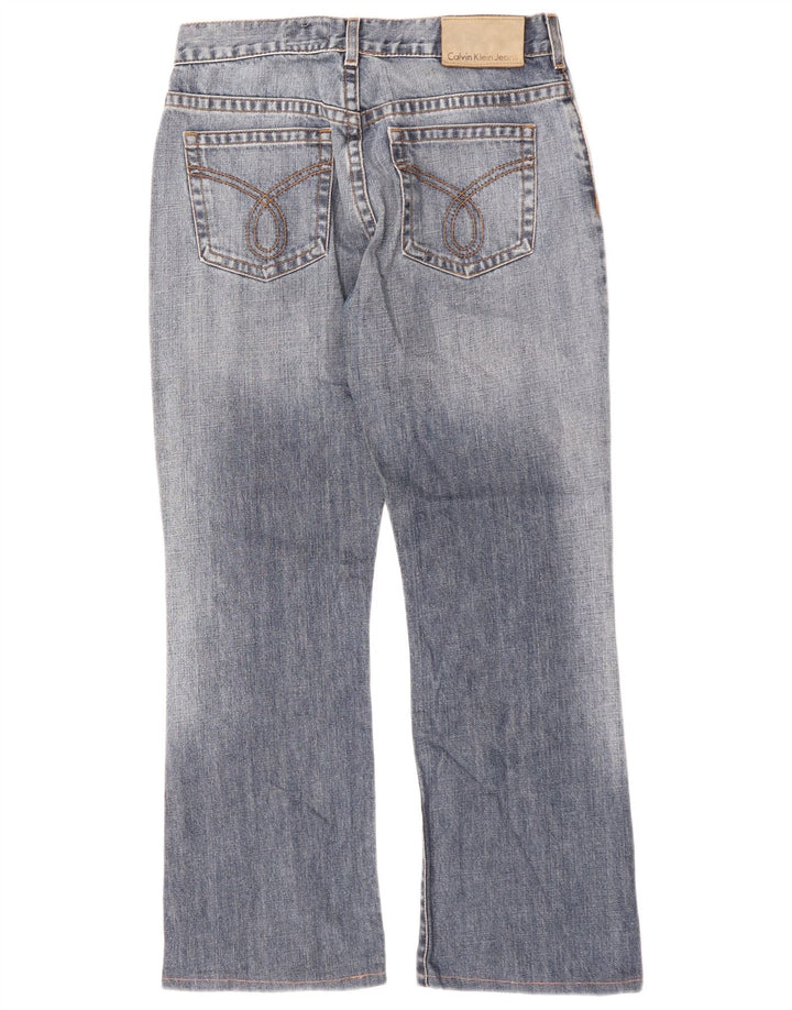 CALVIN KLEIN Mens Bootcut Jeans W29 L27 Blue Cotton