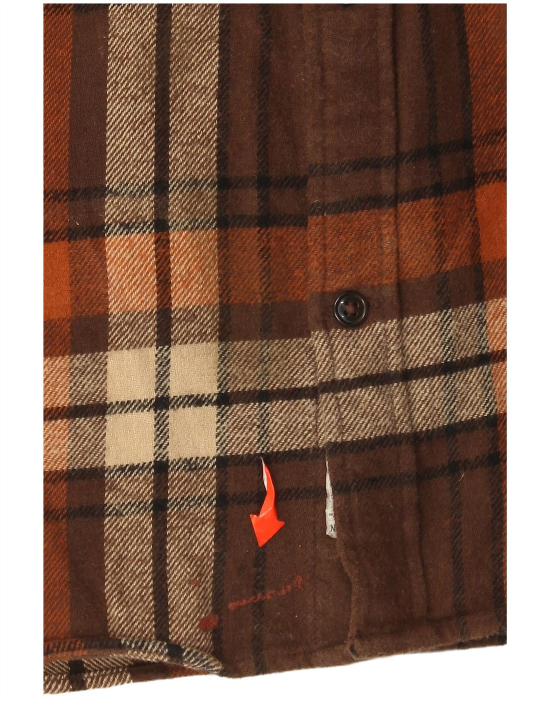 JACK & JONES Mens Flannel Shirt XL Brown Plaid Cotton