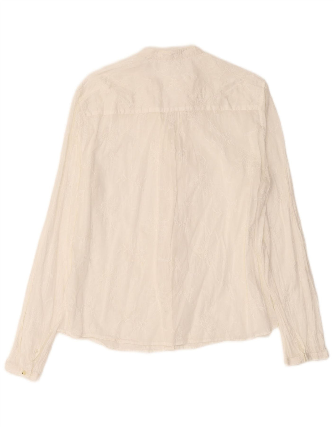 Massimo Dutti Womens Shirt EU 44 XL Off White Floral