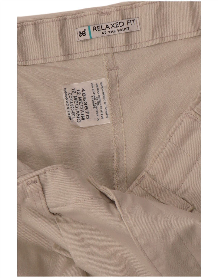 Lee Womens Tapered Casual Trousers US 12 Large W32 L32 Beige Cotton