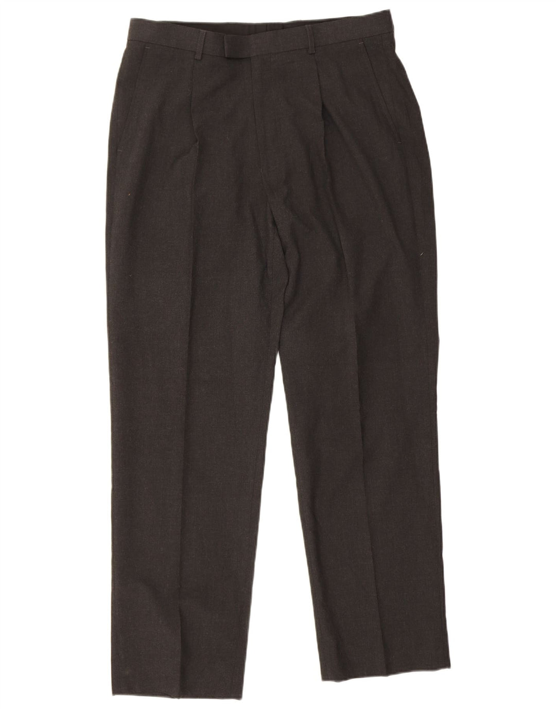 Marks & Spencer Mens Pegged Suit Trousers W34 L31 Grey Polyester