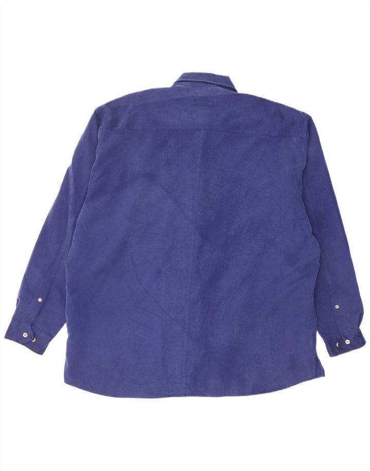 Ted Baker Mens Shirt Size 4 Large Blue Polynosic