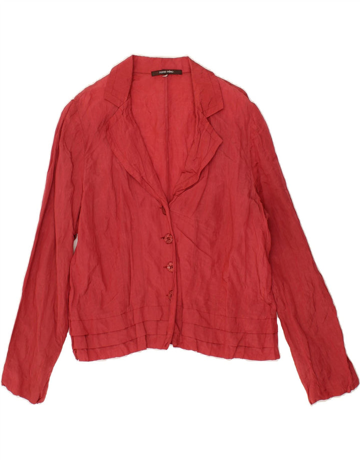 VINTAGE Womens 4 Button Blazer Jacket UK 16 Large Red Polyamide Vintage Vintage and Second-Hand Vintage from Messina Hembry 