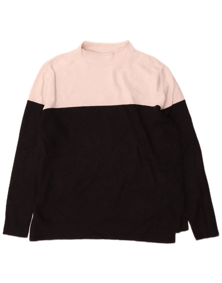 Marks & Spencer Womens Turtle Neck Jumper Sweater UK 12 Medium Black