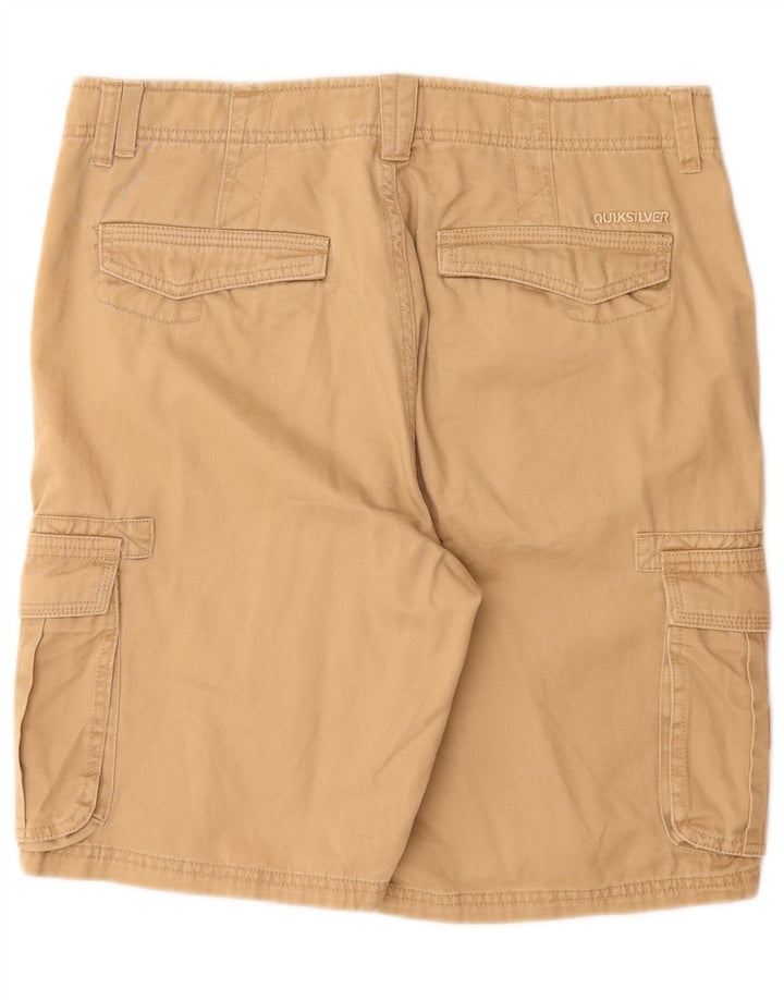 QUIKSILVER Mens Cargo Shorts W32 Medium  Beige Cotton