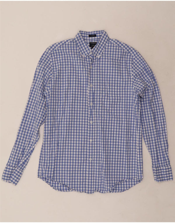 J. Crew Mens Classic Fit Shirt Medium Blue Gingham Cotton