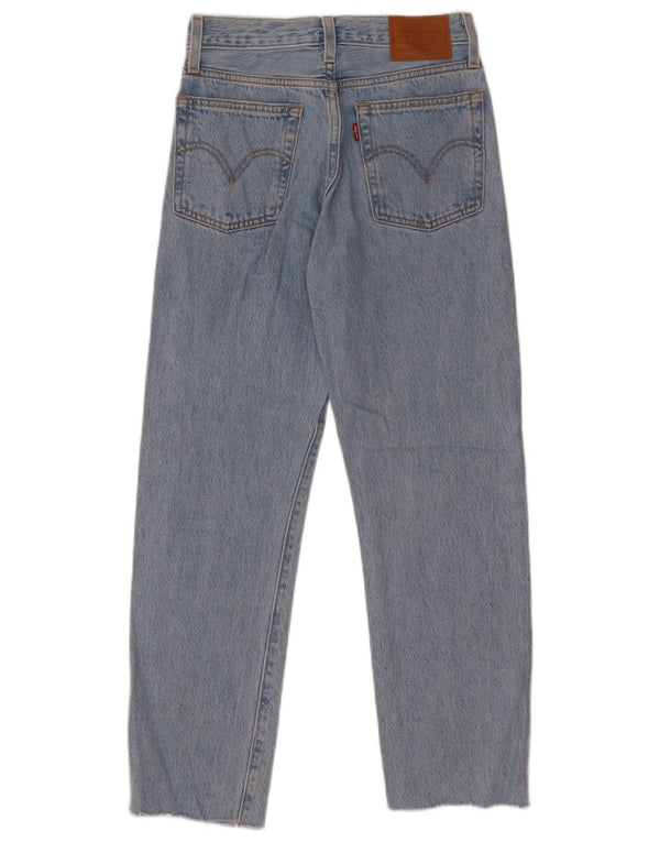 Levi's Womens Wedge Straight Jeans W24 L28 Blue Cotton