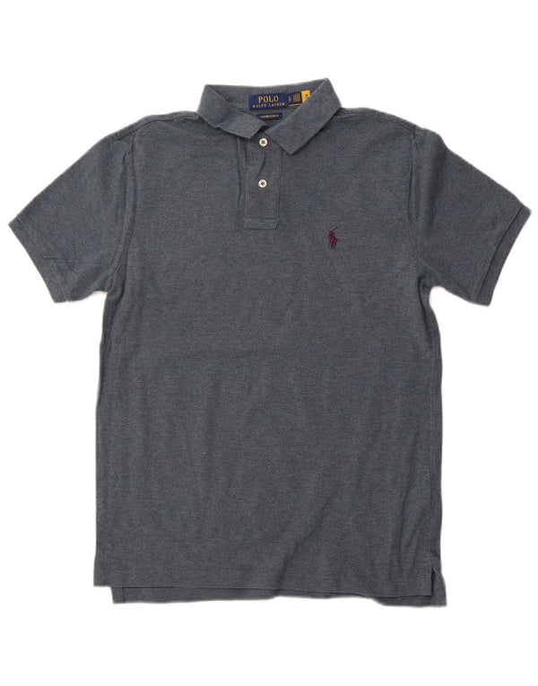 POLO RALPH LAUREN Mens Custom Slim Fit Polo Shirt Small Blue Cotton