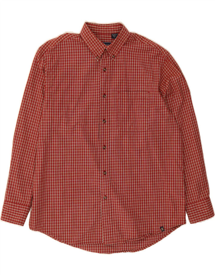 IZOD Mens Shirt Large Red Check Cotton Vintage Izod and Second-Hand Izod from Messina Hembry 