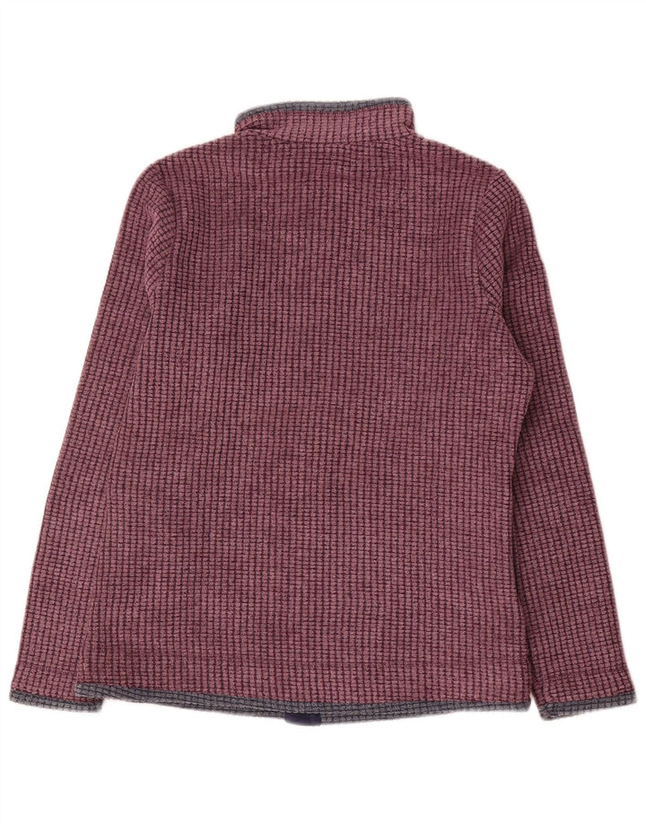 Weird Fish Womens Oversized Fleece Jacket UK 10 Small Burgundy Polyester