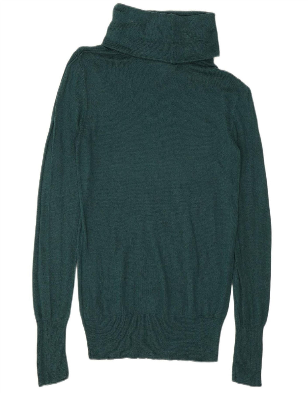MOSSIMO Womens Roll Neck Jumper Sweater UK 10 Small Green Nylon
