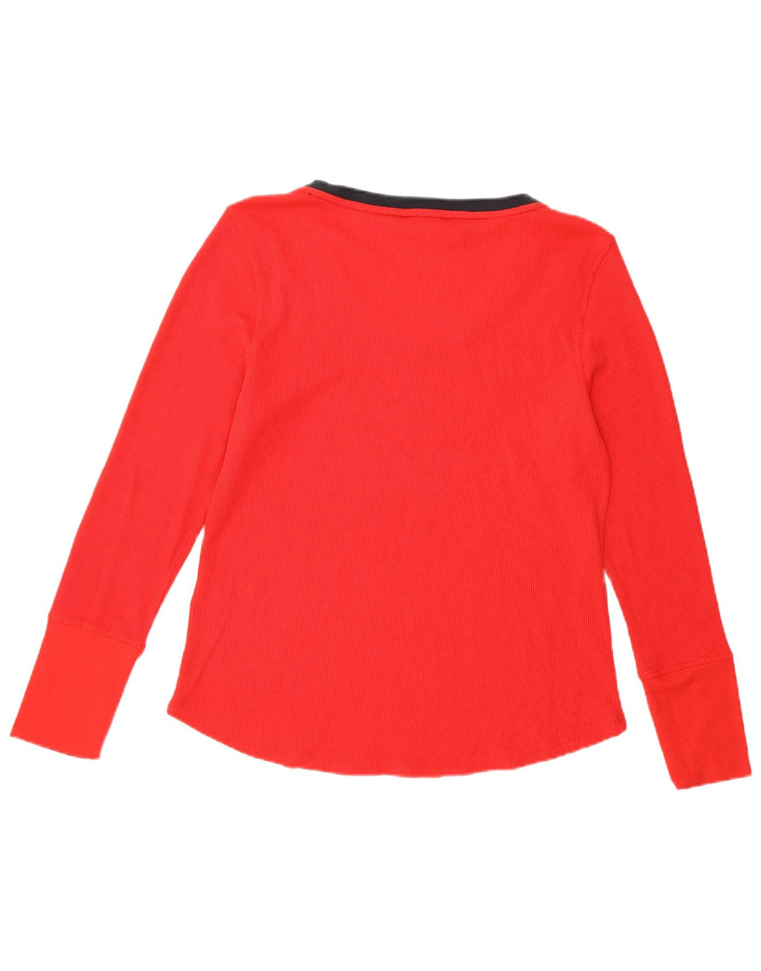 TOMMY HILFIGER Womens Top Long Sleeve UK 16 Large Red Cotton