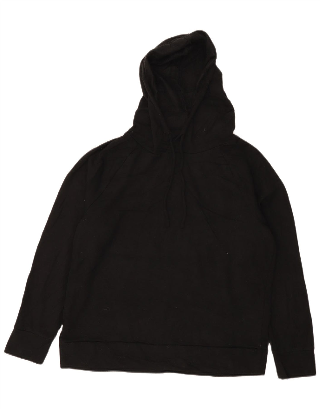 Eddie Bauer Womens Loose Fit Hoodie Jumper UK 14 Medium Black Polyester