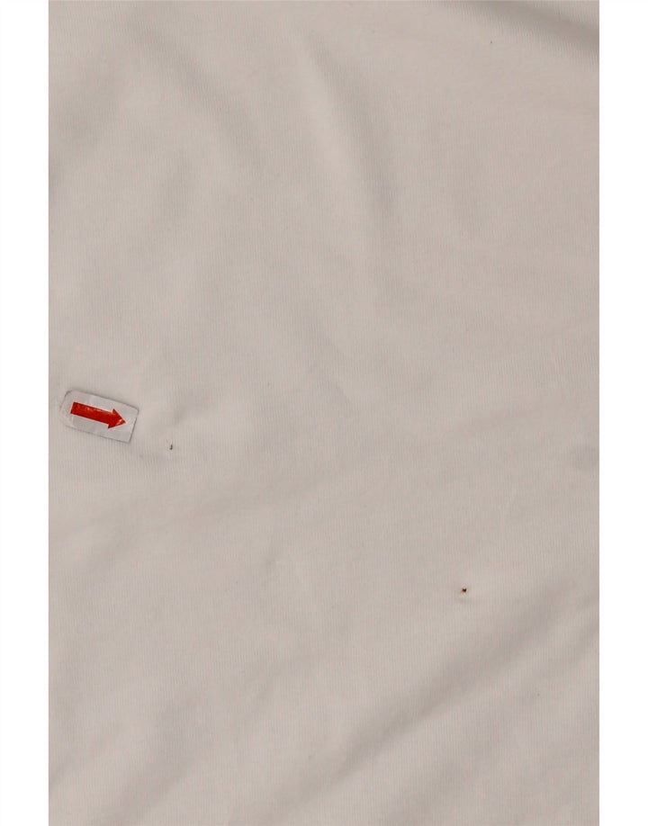 Zara Mens Top Long Sleeve Medium White Cotton