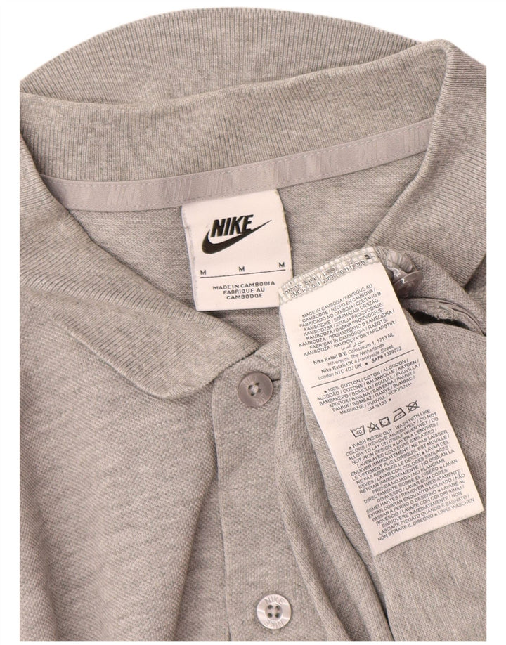 Nike Mens Polo Shirt Medium Grey Flecked Cotton