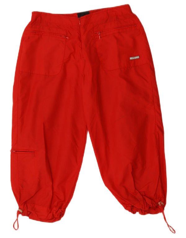 Champion Womens Joggers Capri Trousers Medium W28 L19 Red Polyamide