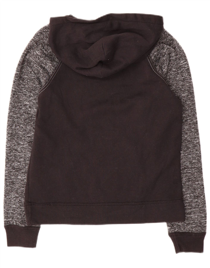 ABERCROMBIE & FITCH Boys Hoodie Jumper 13-14 Years Black Flecked Polyester