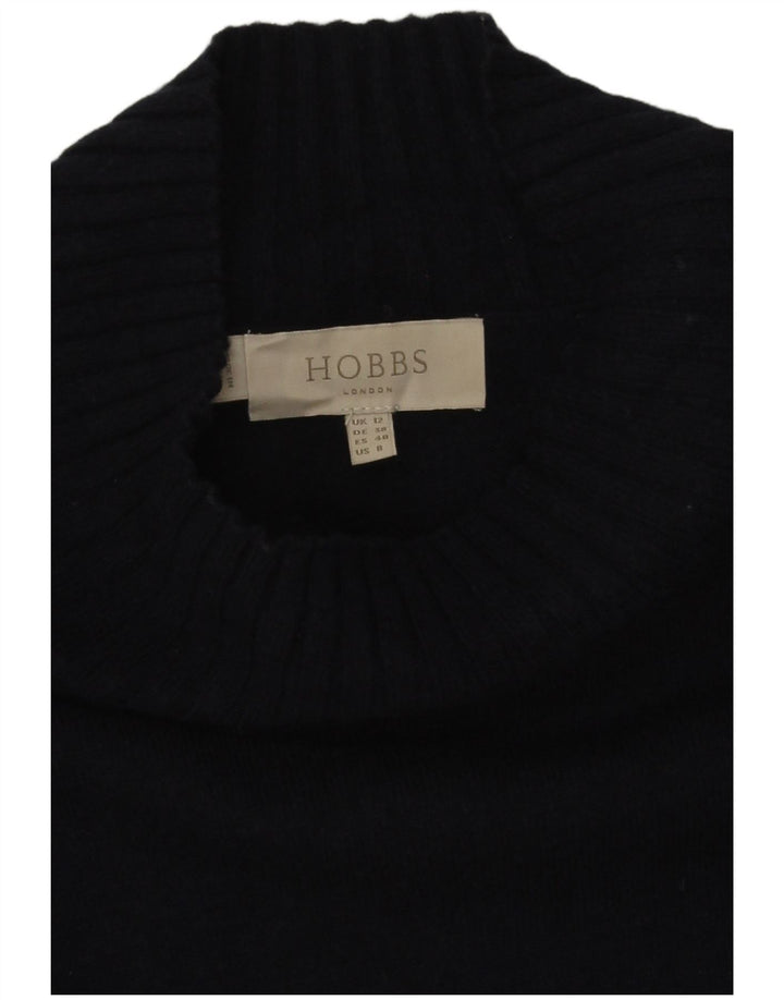 Hobbs Womens Jumper Dress UK 12 Medium Navy Blue Wool