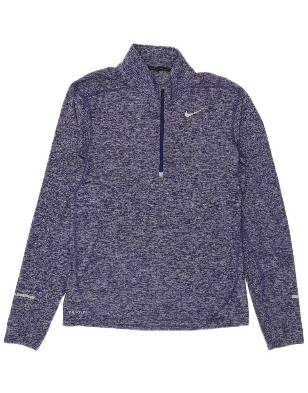 Nike Mens Dri Fit Zip Neck Pullover Tracksuit Top Small Purple Flecked