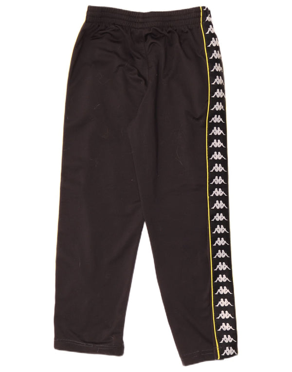 Kappa Boys Graphic Tracksuit Trousers 11-12 Years XL Black