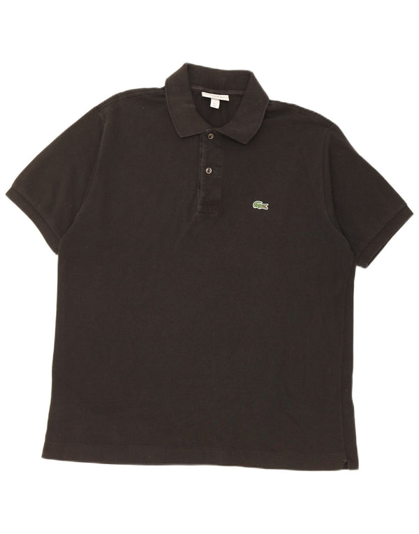 Lacoste Mens Classic Fit Polo Shirt Size 5 Large Black Cotton