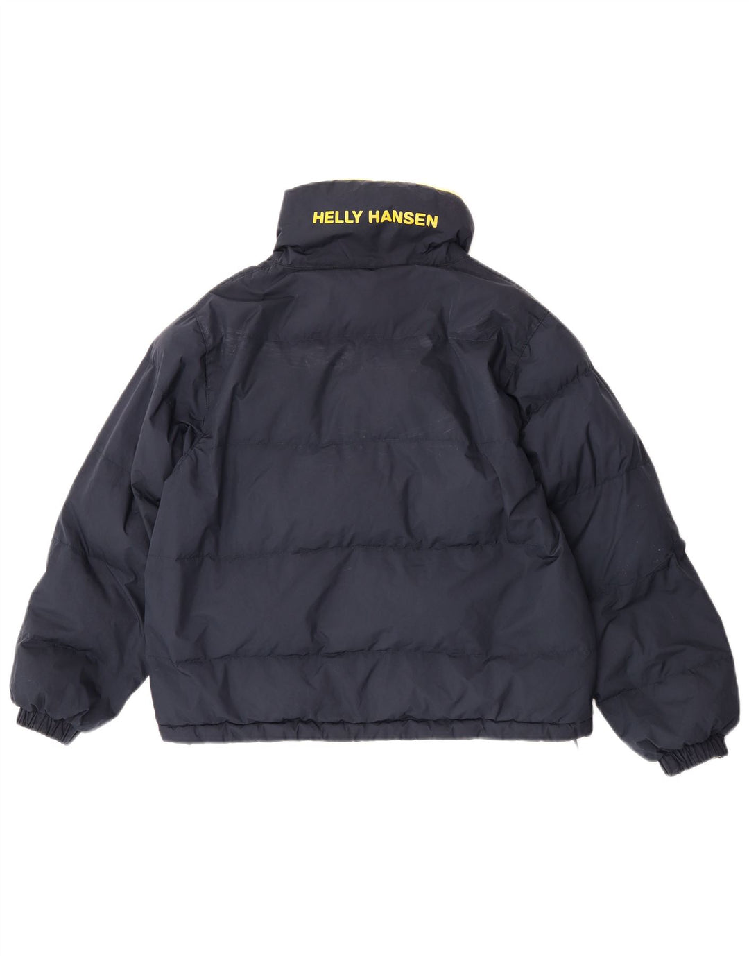Helly Hansen Mens Graphic Reversible Padded Jacket UK 36 Small Yellow