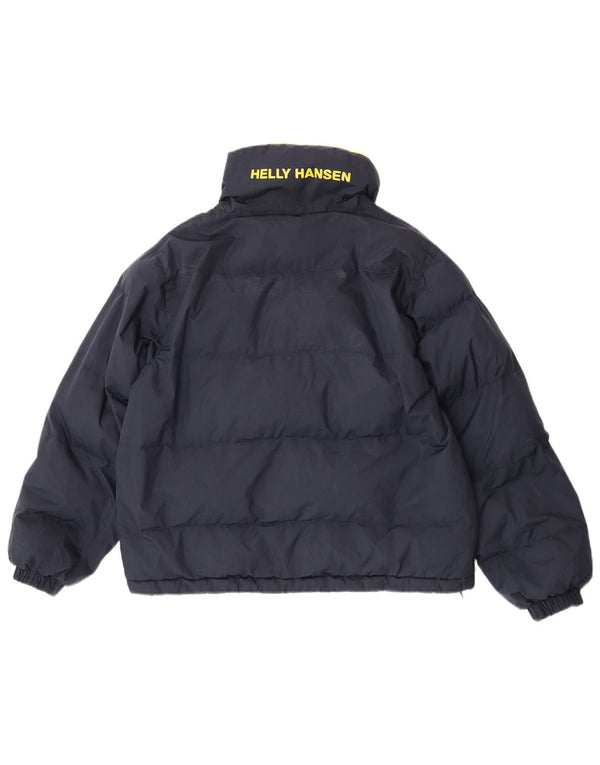 Helly Hansen Mens Graphic Reversible Padded Jacket UK 36 Small Yellow