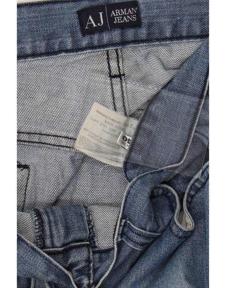 ARMANI Mens Straight Jeans W40 L28 Blue Cotton