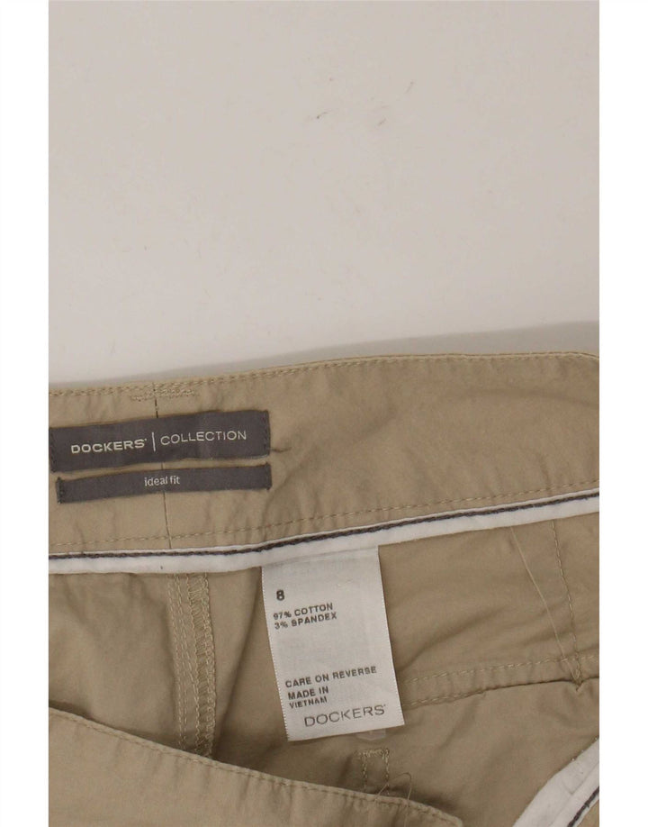 Dockers Womens Chino Shorts US 8 Medium W30 Beige Cotton