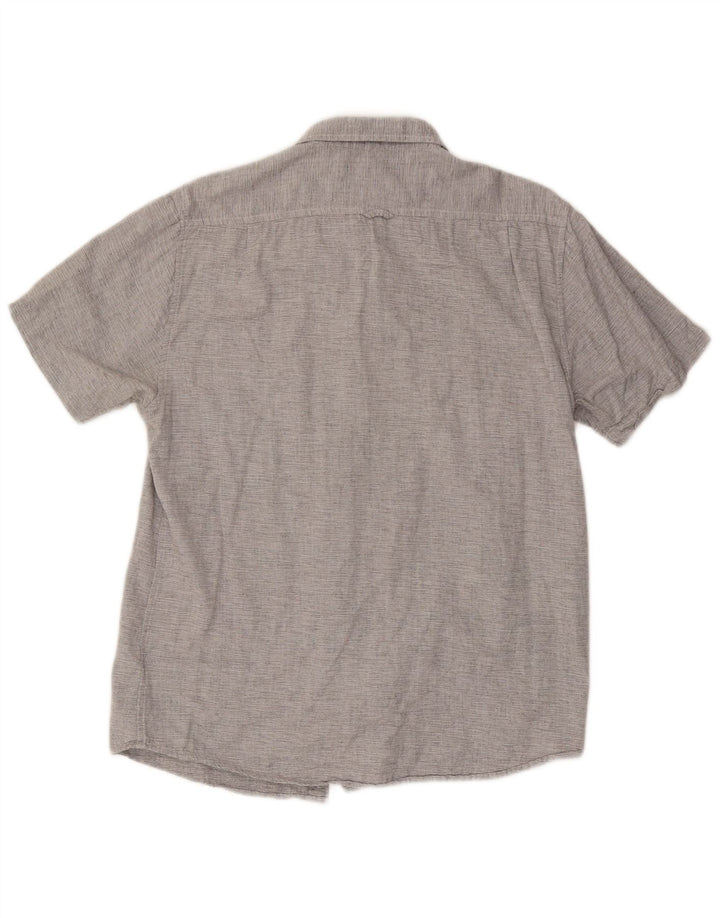 Billabong Mens Short Sleeve Shirt Large Grey Cotton