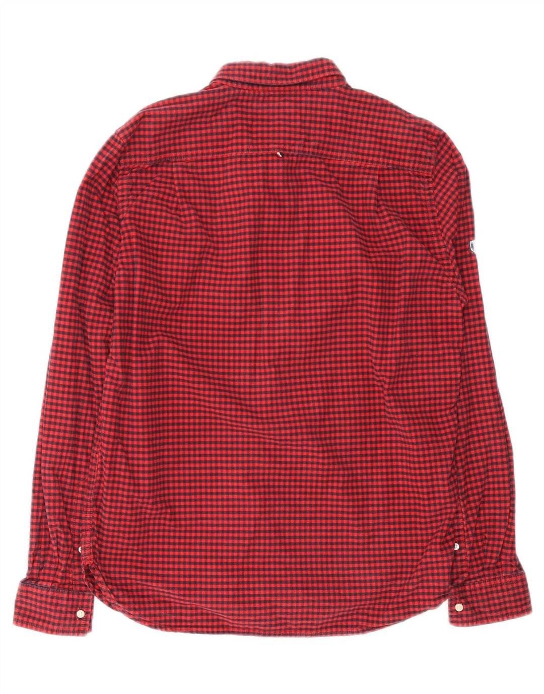 SUPERDRY Mens Tailored Flannel Shirt XL Red Gingham Cotton