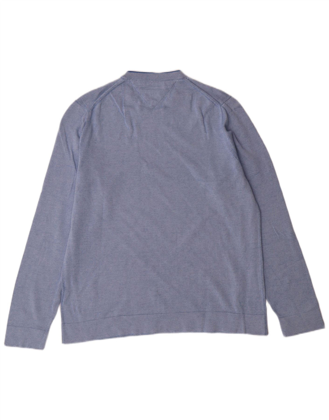 TOMMY HILFIGER Mens Crew Neck Jumper Sweater Medium Blue Cotton
