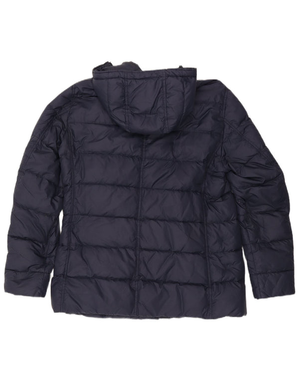 Herno Mens Hooded Padded Jacket UK 38 Medium Navy Blue