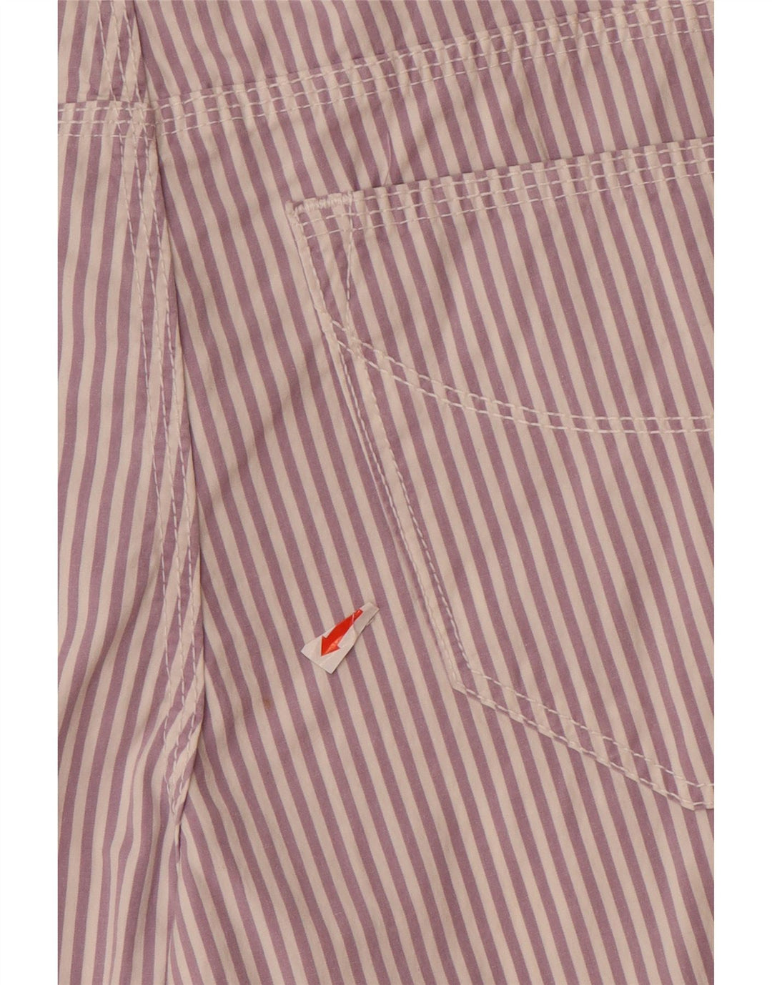 SIVIGLIA Womens Straight Casual Trousers W31 L33 Purple Pinstripe Cotton