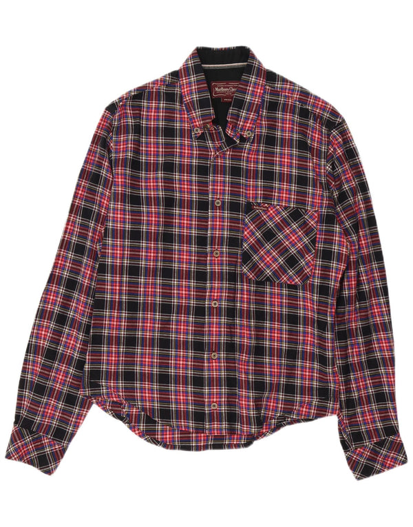 Marlboro Classics Mens Flannel Shirt Small Red Check
