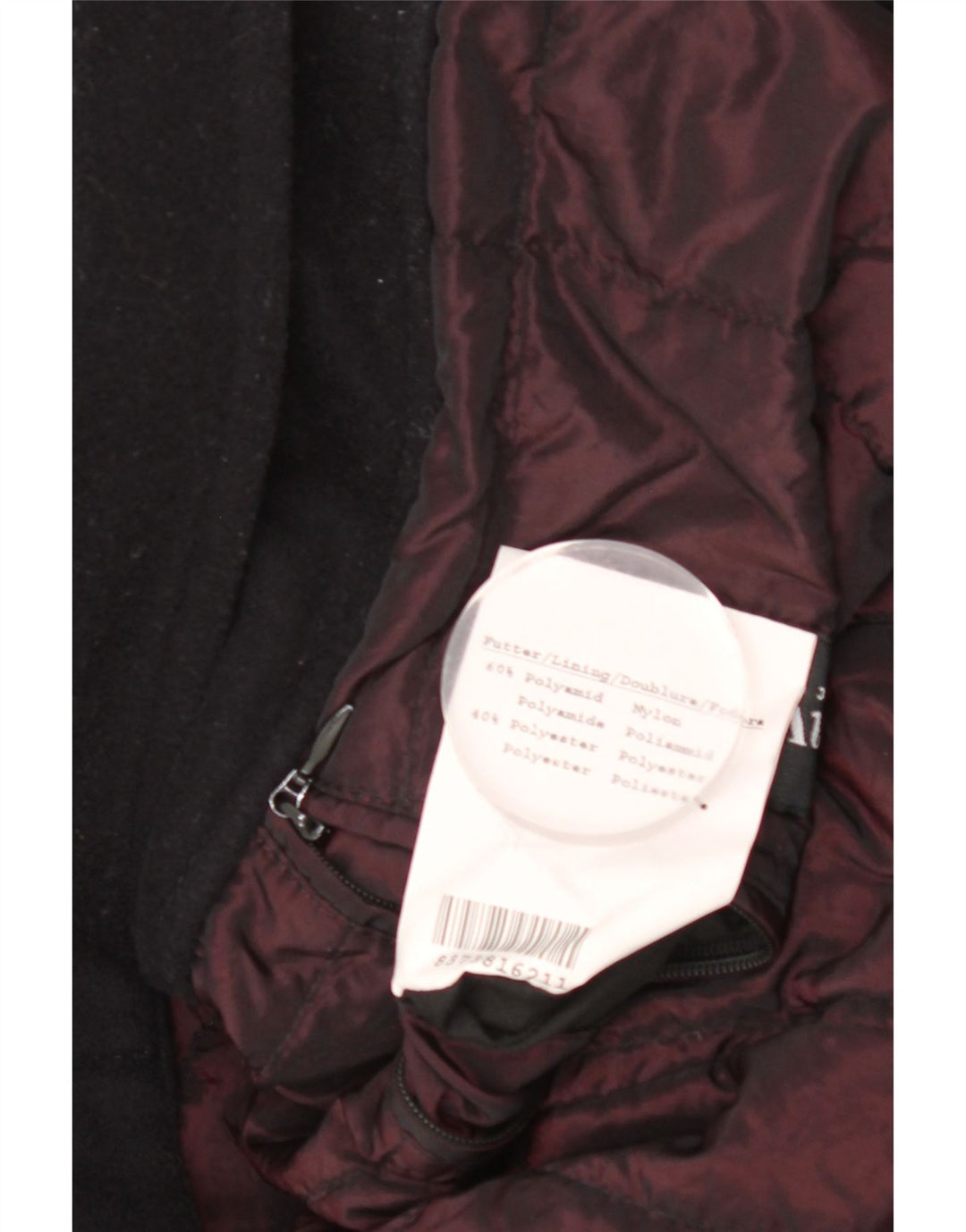 Bugatti Mens Overcoat UK 42 XL Black Wool