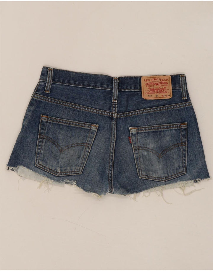 Levi's Womens 507 Denim Shorts W30 Medium  Blue Cotton