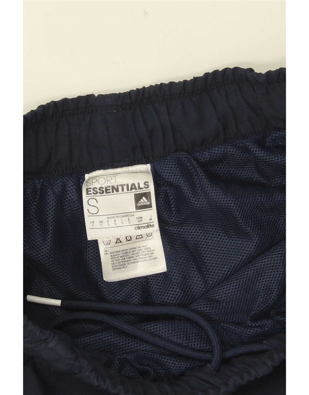 Adidas Mens Climalite Sport Shorts Small Navy Blue Polyester