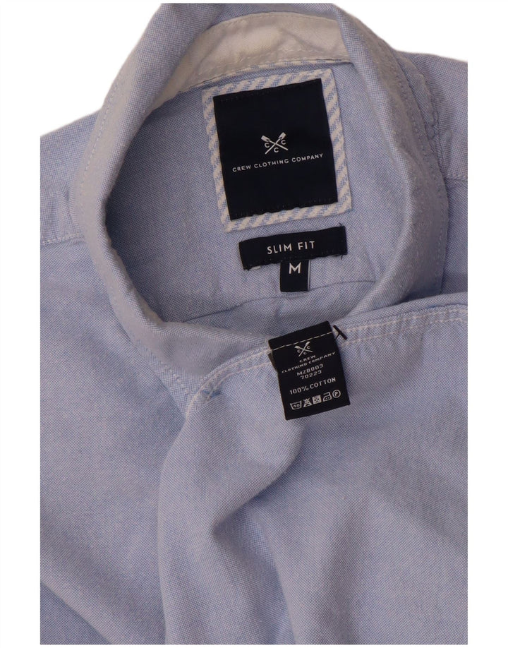 CREW CLOTHING Mens Slim Fit Shirt Medium Blue Cotton