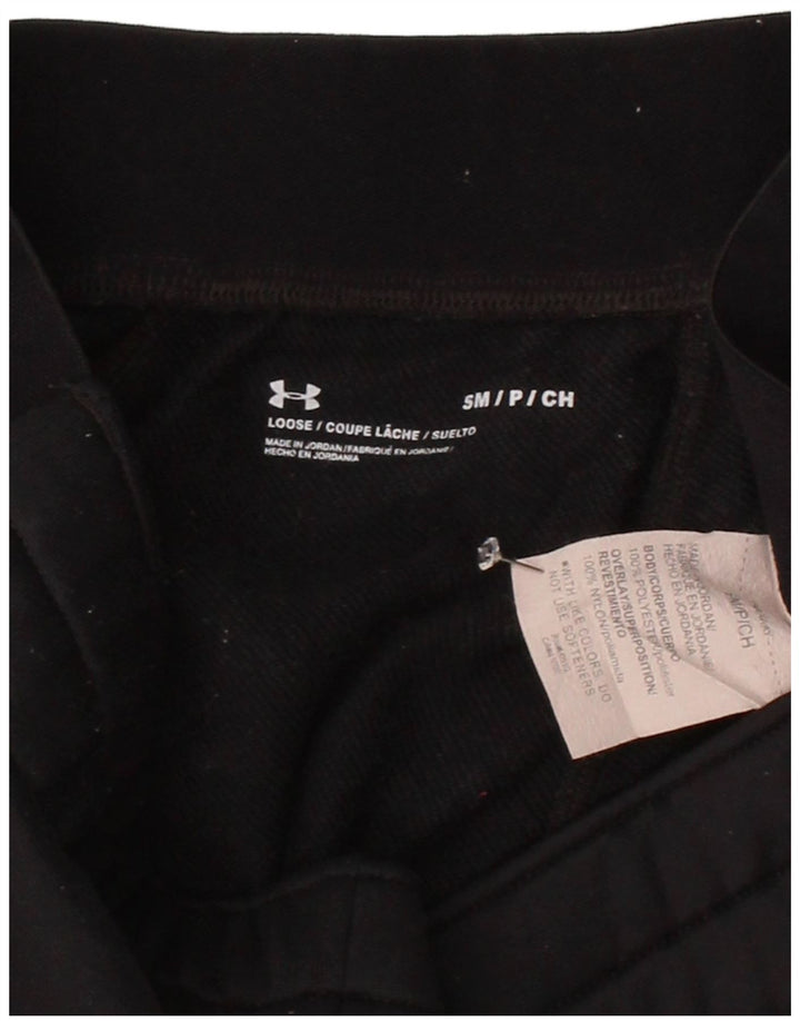 UNDER ARMOUR Mens Tracksuit Trousers Small  Black Polyester
