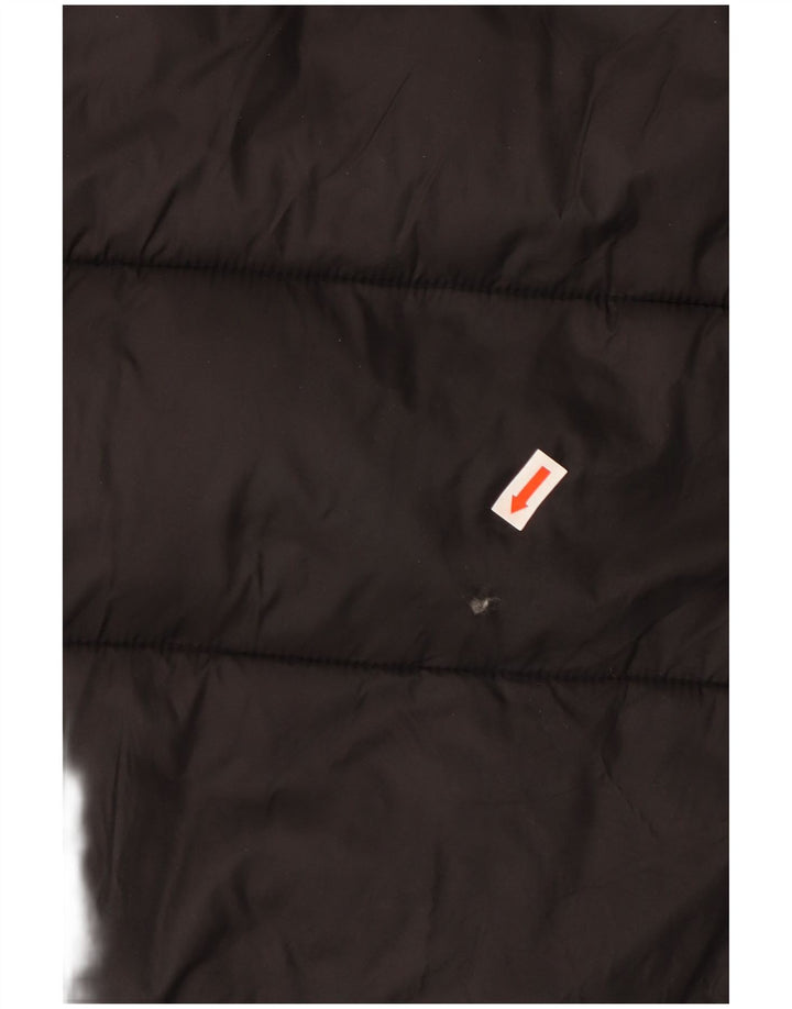 ZARA Womens Oversized Hooded Padded Coat UK 10 Small Black Polyester