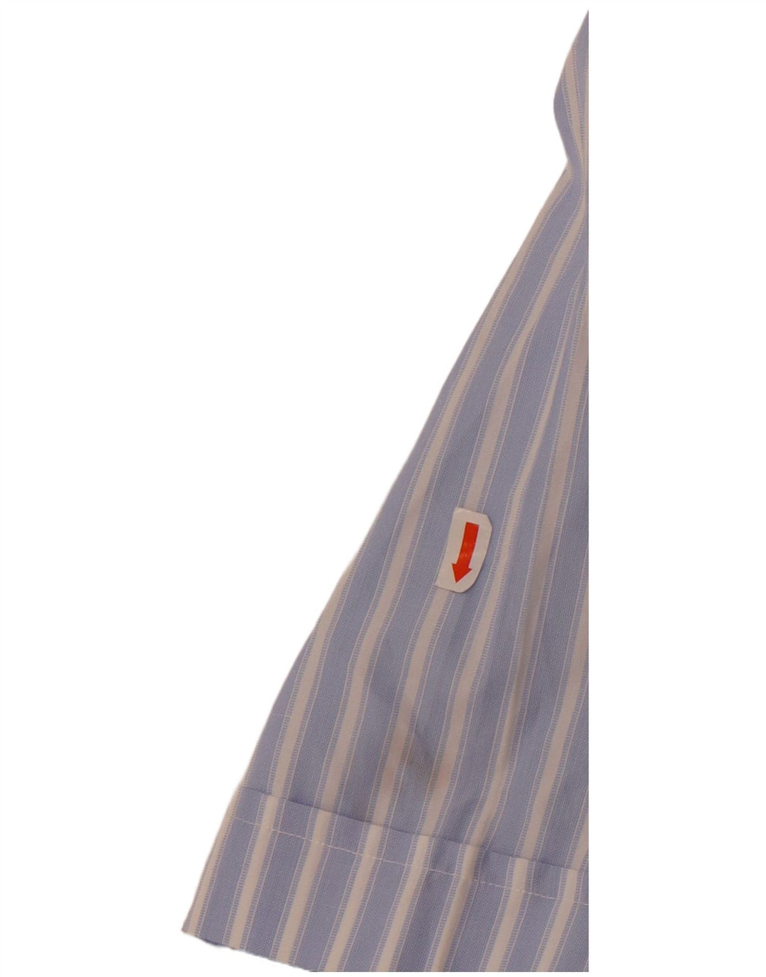 Carrel Mens Short Sleeve Shirt Size 40 15 1/2 Medium Blue Striped Cotton